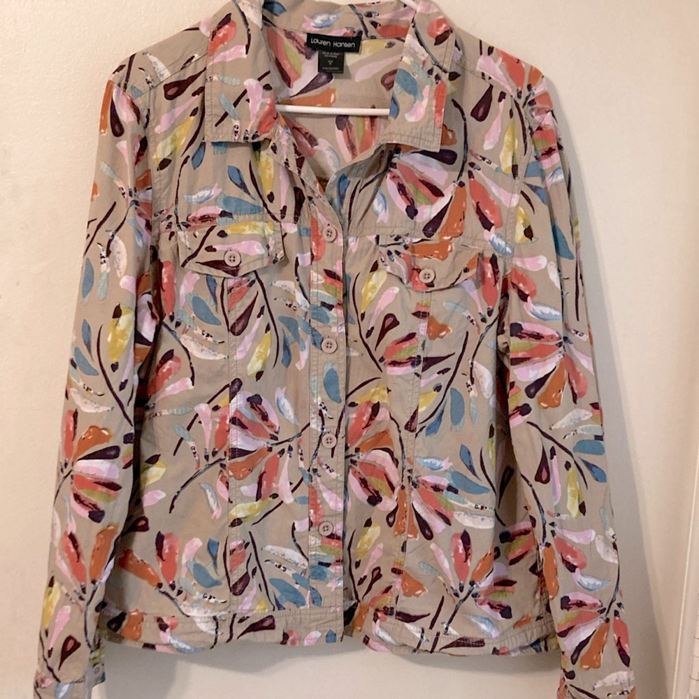Vibrant floral Jean Jacket